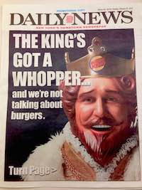 Daily News Burger King hot dog ad